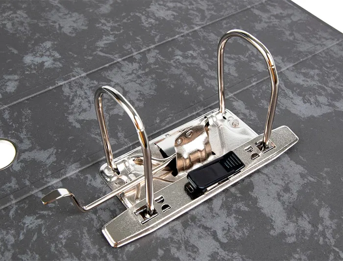 Liderpapel Archivador de Palanca Folio Negro Lomo 80mm Compresor Metálico