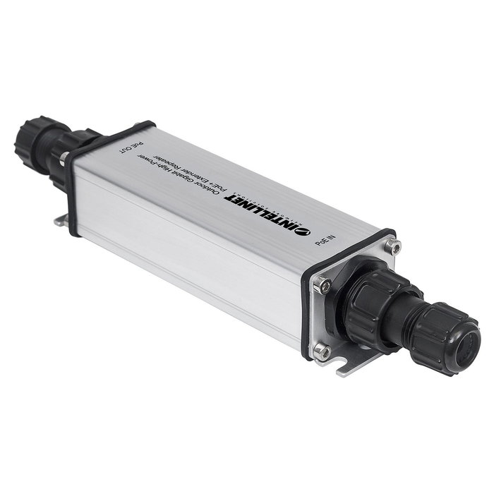 Intellinet Extensor Repetidor PoE+ Gigabit Exterior de Alta Potencia IP65, Distancia hasta 100m, IEEE 802.3at/af, 2 Puertos RJ-45, Para Entornos Exteriores y Demanding