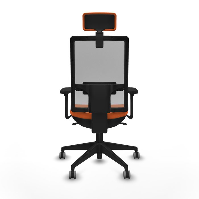 PIQUERAS Y CRESPO Silla de oficina Horna con Mecanismo Sincro, Tela Naranja y Malla Gris PIQUERAS Y CRESPO Silla de oficina Horna con Mecanismo Sincro, Tela Naranja y Malla Gris