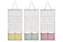 DKD Home Decor Organizador de Algodón Vichy Sweet Surtido de 3