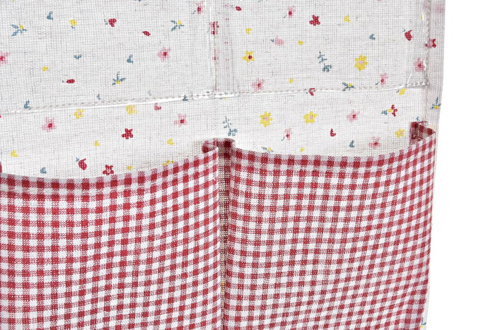 DKD Home Decor Organizador de Algodón Vichy Sweet Surtido de 3