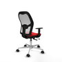 PIQUERAS Y CRESPO Silla de Oficina Jorquera con Mecanismo Sincro/Traslack Rojo y Blanco
