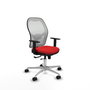 PIQUERAS Y CRESPO Silla de Oficina Jorquera con Mecanismo Sincro/Traslack Rojo y Blanco