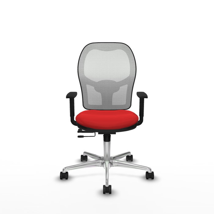 PIQUERAS Y CRESPO Silla de Oficina Jorquera con Mecanismo Sincro/Traslack Rojo y Blanco
