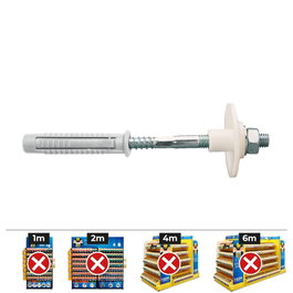 Celo Bolsa kit fijación lavabo tuerca de hierro ø8 x 100 flth