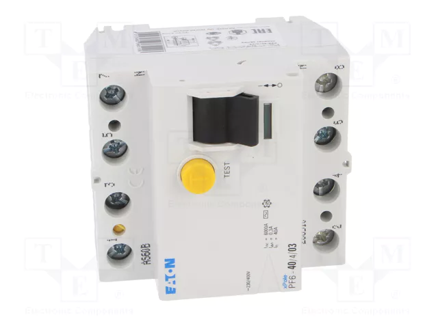 EATON ELECTRIC Interruptor Diferencial PF6-40/4/03 40A 300mA 4 Polos EATON ELECTRIC Interruptor Diferencial PF6-40/4/03 40A 300mA 4 Polos