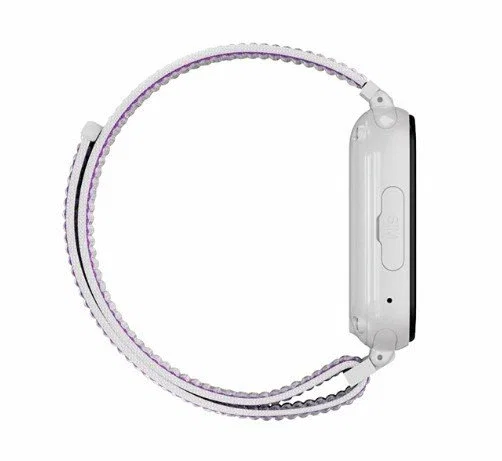 Savefamily Smartwatch con caja blanca y correa de tela de unicornio