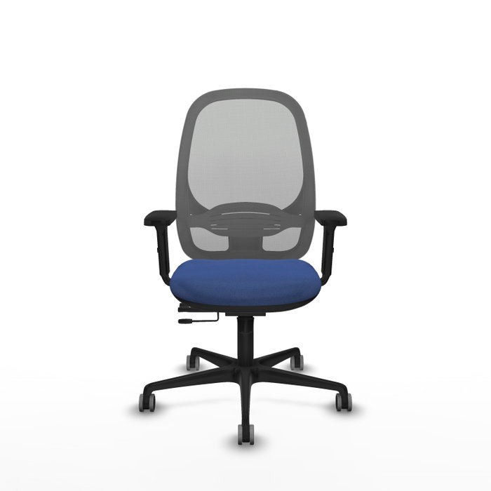 PIQUERAS Y CRESPO Silla de oficina Cilanco con mecanismo Sincro/Traslack en Azul marino y Gris