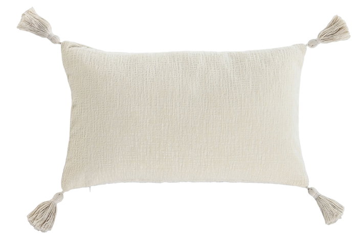DKD Home Decor Cojín de Poliéster Crudo 50x8x30 cm (Pack de 2)