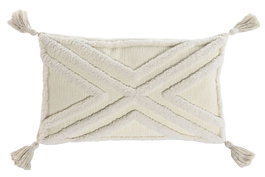DKD Home Decor Cojín de Poliéster Crudo 50x8x30 cm (Pack de 2)