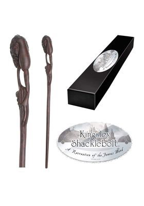 The Noble Collection Varita de Kingsley Shacklebolt con Caja y Placa