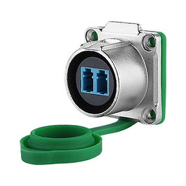 Alcasa IC01-24F02 Conector Industrial S1 Fibra Óptica LWL LC-LC 1000 Mbit/s IP65 IP67 -40 a 80 °C