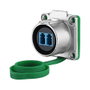 Alcasa IC01-24F02 Conector Industrial S1 Fibra Óptica LWL LC-LC 1000 Mbit/s IP65 IP67 -40 a 80 °C