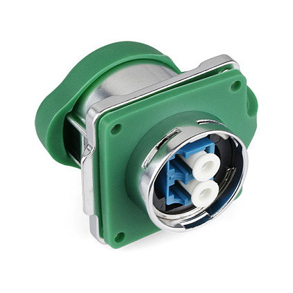 Alcasa IC01-24F02 Conector Industrial S1 Fibra Óptica LWL LC-LC 1000 Mbit/s IP65 IP67 -40 a 80 °C