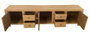 DKD Home Decor Mueble TV Olmo Macizo 240x44x60 con 3 Puertas y 4 Cajones