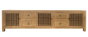 DKD Home Decor Mueble TV Olmo Macizo 240x44x60 con 3 Puertas y 4 Cajones