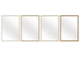 DKD Home Decor Set de 4 Espejos Soft Tropic 66x2x92 cm Surtido