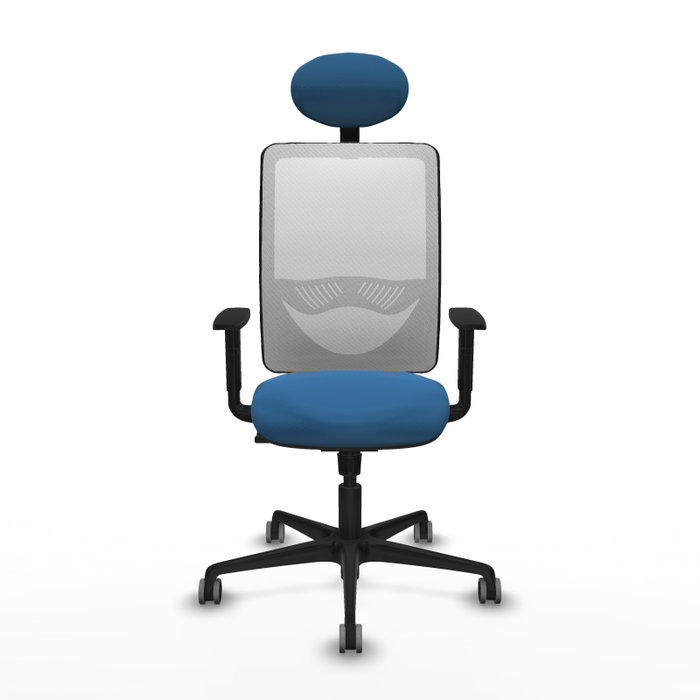 PIQUERAS Y CRESPO Silla de oficina Zulema con mecanismo Sincro, Azul claro y Blanco PIQUERAS Y CRESPO Silla de oficina Zulema con mecanismo Sincro, Azul claro y Blanco