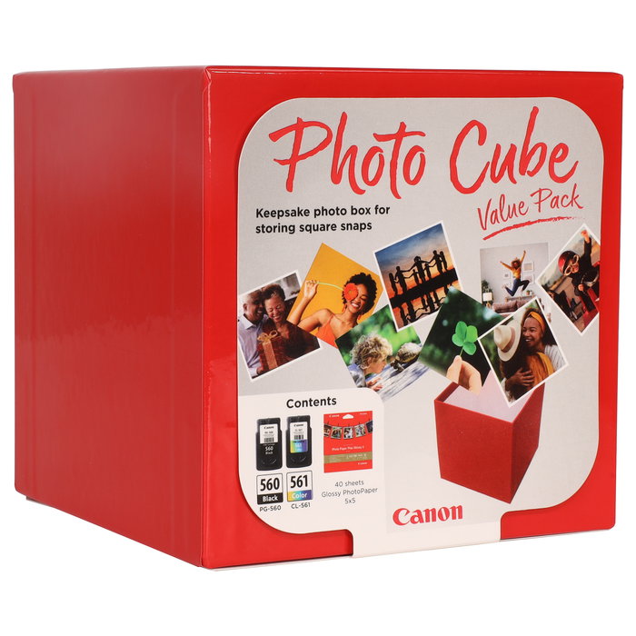 Canon 3713C007 Pack de 2 Cartuchos Originales PG-560 Negro y CL 561 Color + Papel Fotográfico, para PIXMA TS53 y TS74 Series