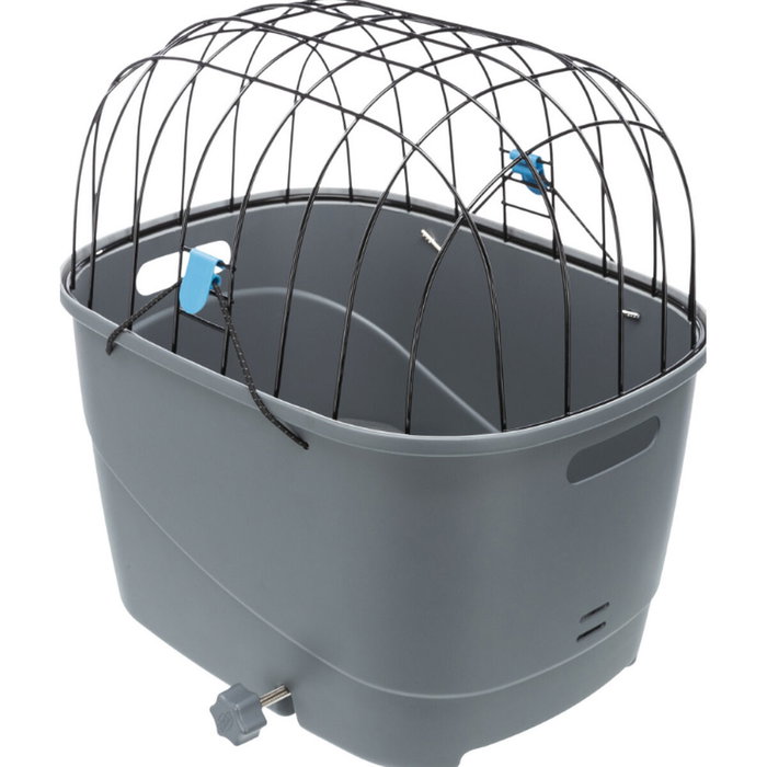 TRIXIE Portaequipajes de plástico y metal 36 x 47 x 46 cm Gris para Perro