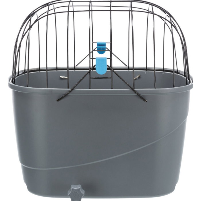 TRIXIE Portaequipajes de plástico y metal 36 x 47 x 46 cm Gris para Perro
