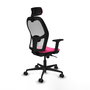 PIQUERAS Y CRESPO Silla de oficina Jorquera con mecanismo Sincro Rosa y Blanco
