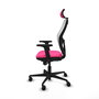 PIQUERAS Y CRESPO Silla de oficina Jorquera con mecanismo Sincro Rosa y Blanco