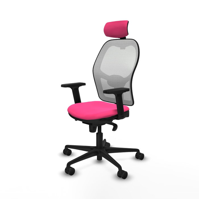 PIQUERAS Y CRESPO Silla de oficina Jorquera con mecanismo Sincro Rosa y Blanco PIQUERAS Y CRESPO Silla de oficina Jorquera con mecanismo Sincro Rosa y Blanco
