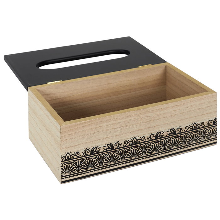 Home Deco Factory Caja Pañuelos Mirage Madera MDF 24x14 cm H.8,5 cm