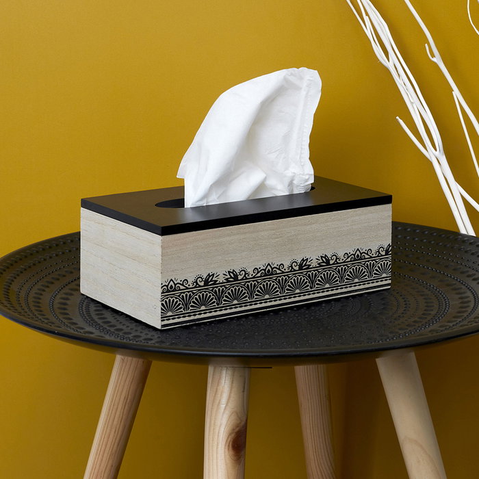 Home Deco Factory Caja Pañuelos Mirage Madera MDF 24x14 cm H.8,5 cm