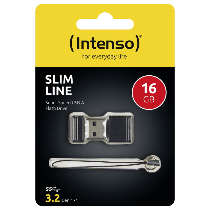 Intenso Slim Line 16GB USB 3.2 Gen 1 Negro