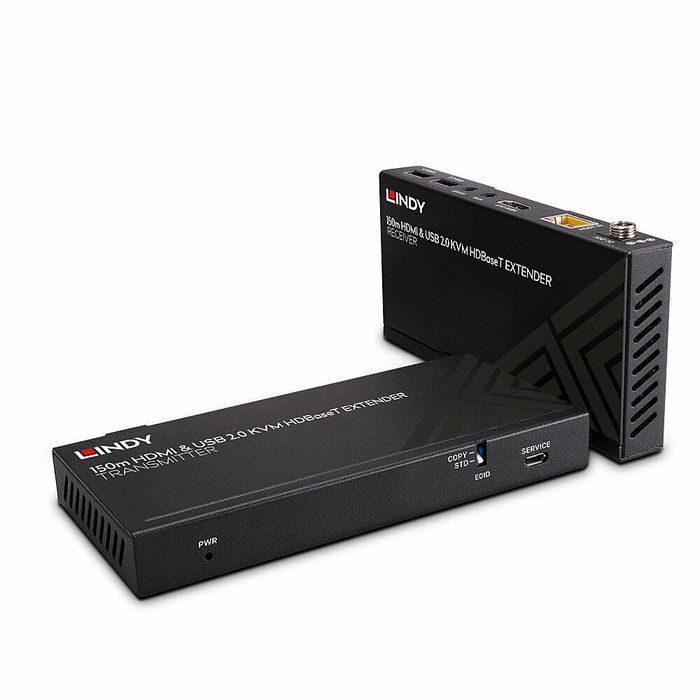 LINDY Extensor KVM HDBaseT 39384 HDMI 4K60, USB 2.0 e IR, 150m Cat.6