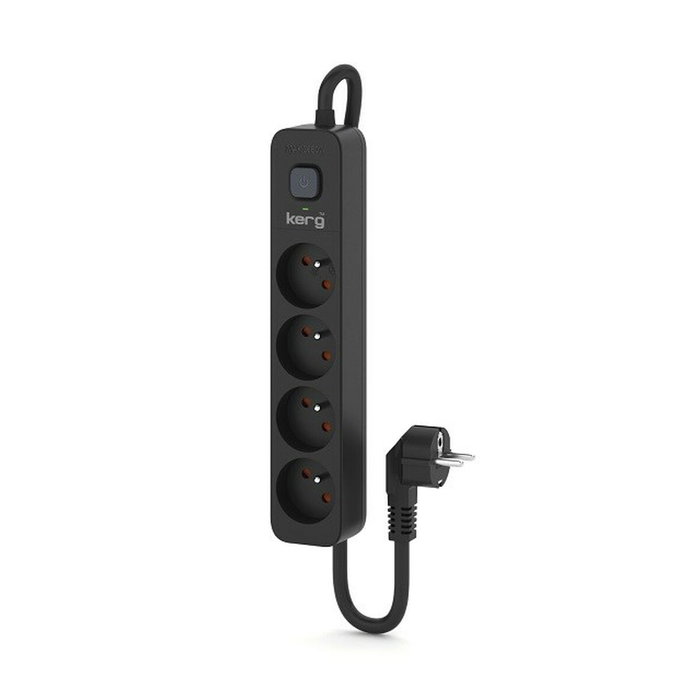 KERG Regleta de alimentación con 4 tomas y cable de 5m
