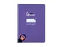 Liderpapel Cuaderno Espiral A5 Pautaguía Tapa Blanda 40 Hojas 75gr Cuadro Pautado 2.5mm Lila