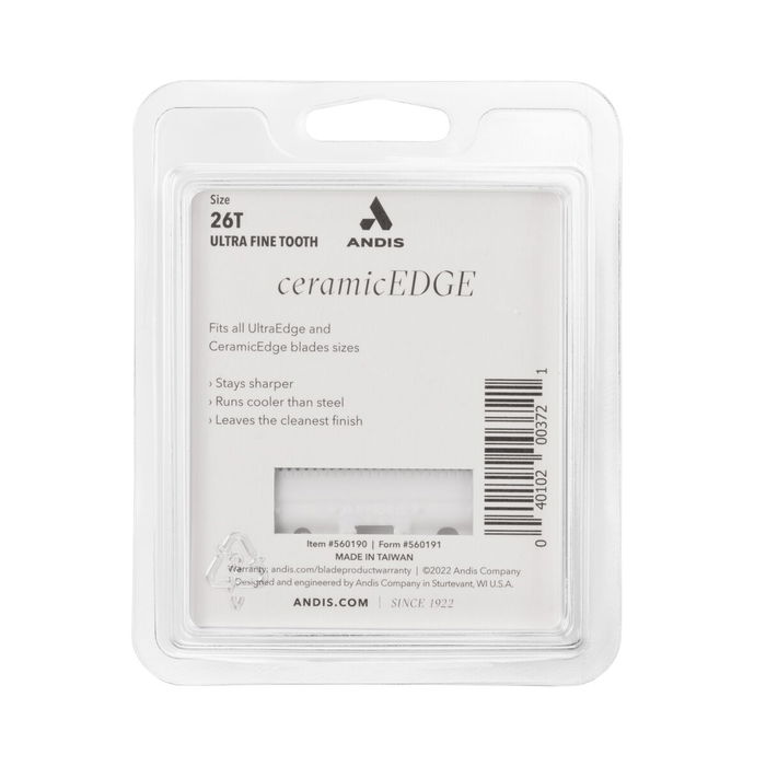 Andis Recambio Cerámica 26 Dientes Finos Acero Acabado Suave Limpio United States