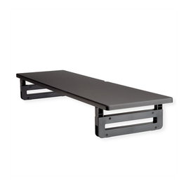 Soporte para monitor o portátil ajustable en madera, negro