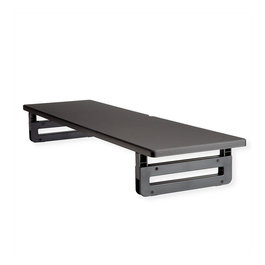 VALUE 17.99.1341 Soporte para Portátil y Monitor, Negro, Madera, Altura Ajustable, Ancho Extra 900 mm, Soporta 20 kg