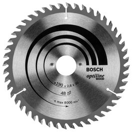 Bosch Hoja de sierra circular Optiline madera 190 x 30 48D