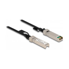 DeLOCK Cable Twinax SFP+ Macho a SFP+ Macho 10 Gbit/s, 10 m, Negro, Protocolo InfiniBand, Awg 24, Ref. Delock Kabel Twinax SFP+ Stecker zu SFP+ Stecker 10 m