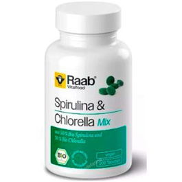 RAAB VITALFOOD Spirulina+Chlorella 440Mg 200 Comprimidos Bio Vegan