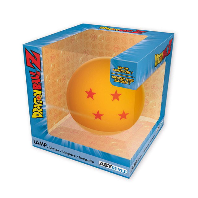 Abystyle Lámpara Decorativa LED Dragon Ball Mini Bola de Dragón 4 Estrellas de Goku, Replica 8 cm, Incluye Pilas