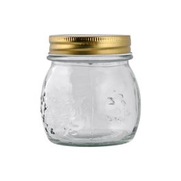 Day Bote 0,25 L Cristal con Dibujos en Relieve, Tapa Metal, Diámetro 8,5 cm Altura 9 cm