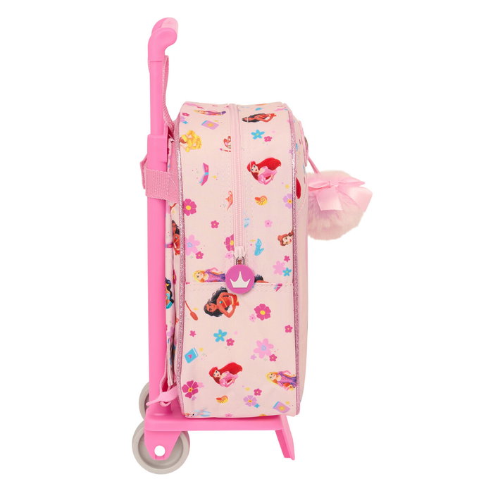Mochila Escolar con Ruedas Disney Princess Summer adventures Rosa 22 x 27 x 10 cm