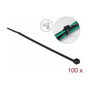 DeLOCK Bridas para cables resistentes al frío 150 x 3,6 mm negro, 100 piezas