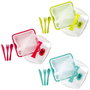 Cook Concept Fiambrera Take Away Con Plato Y Cubiertos Colores Surtidos
