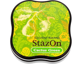 Tsukineko Almohadilla de Tinta STAZON MIDI Verde Cactus 58x58mm