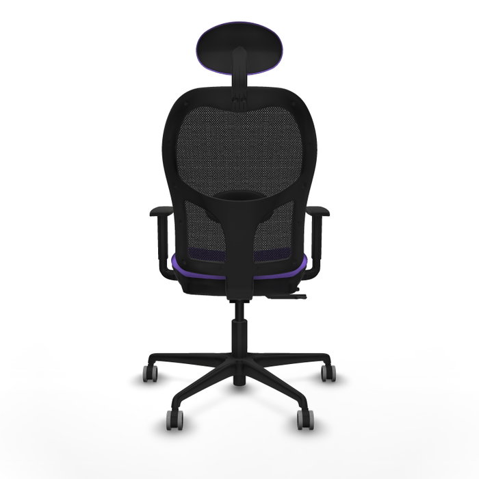 PIQUERAS Y CRESPO Silla de oficina Jorquera con mecanismo Sincro/Traslack Lila y Negro