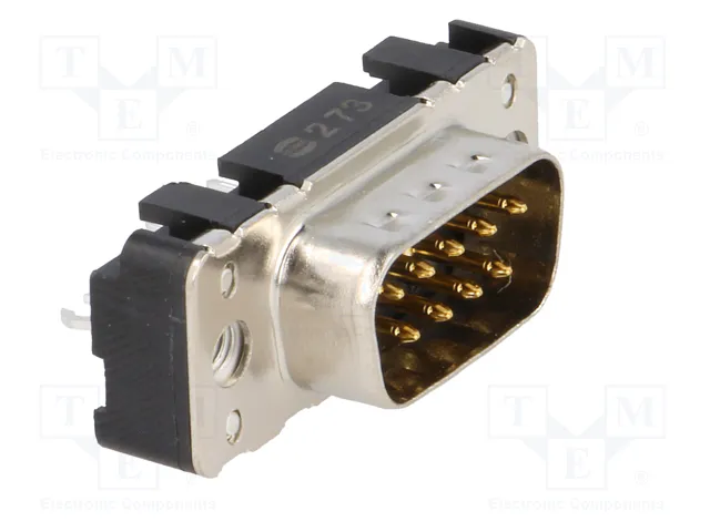 HARTING Conector D-Sub Macho de 9 Pines para PCB THT
