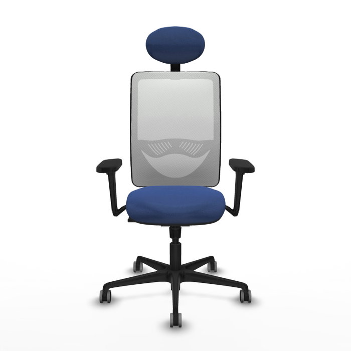 PIQUERAS Y CRESPO Silla de oficina Zulema con mecanismo Sincro, Azul marino y Blanco PIQUERAS Y CRESPO Silla de oficina Zulema con mecanismo Sincro, Azul marino y Blanco