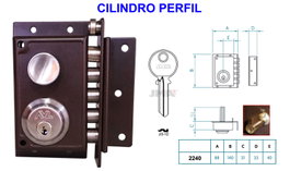 Europerfil Cerradura Antipalanza 2240 Derecha Pintada 50 mm